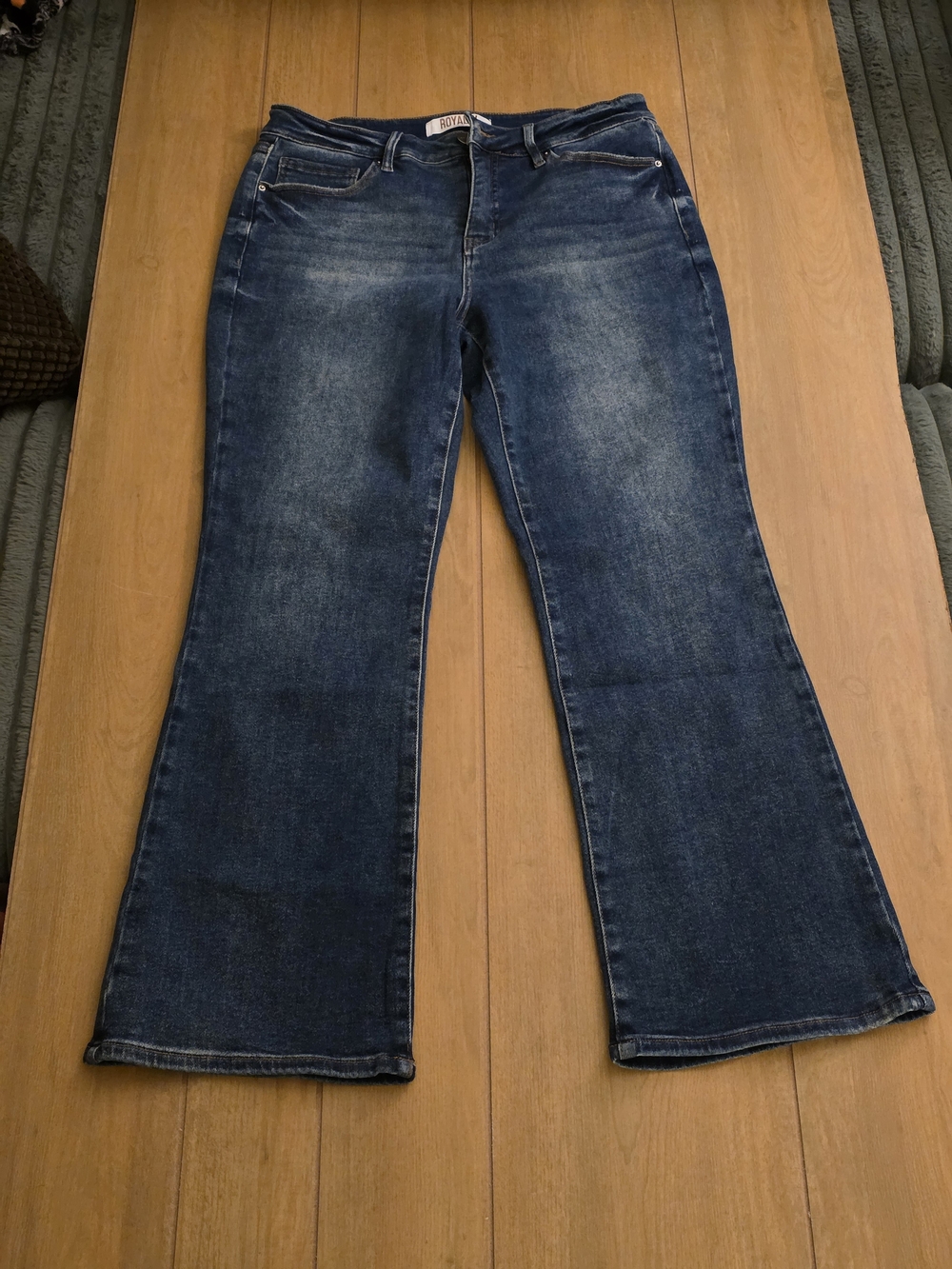 Royalty For Me Dark Blue Flare Jeans